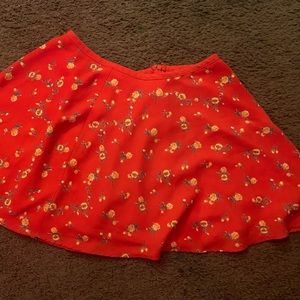 coral coral skater skirt